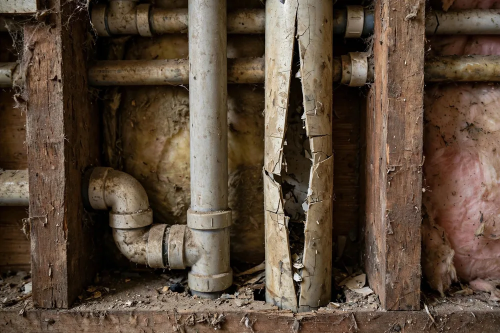 Does Cpvc Get Brittle Age Cold — a close look at a frozen pipe section