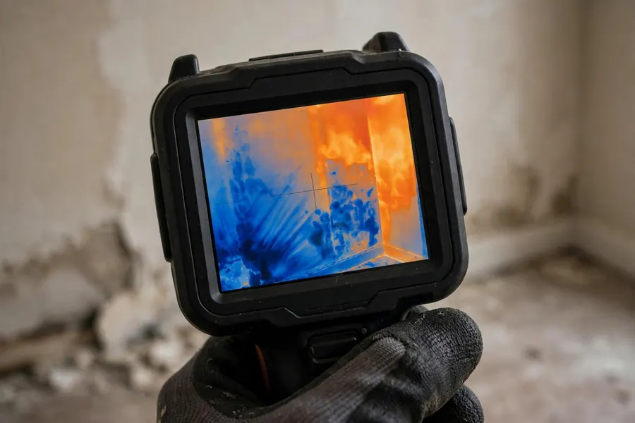 Burst Pipe & Freeze Water Damage Repair Aberdeen, ID — thermal imaging used to find a hidden burst pipe