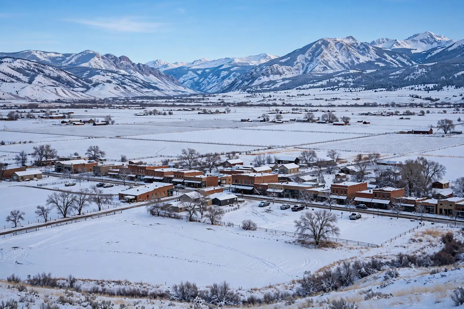 Burst Pipe & Freeze Water Damage Repair Ada County, ID — an Idaho winter landscape in Ada County with a service van