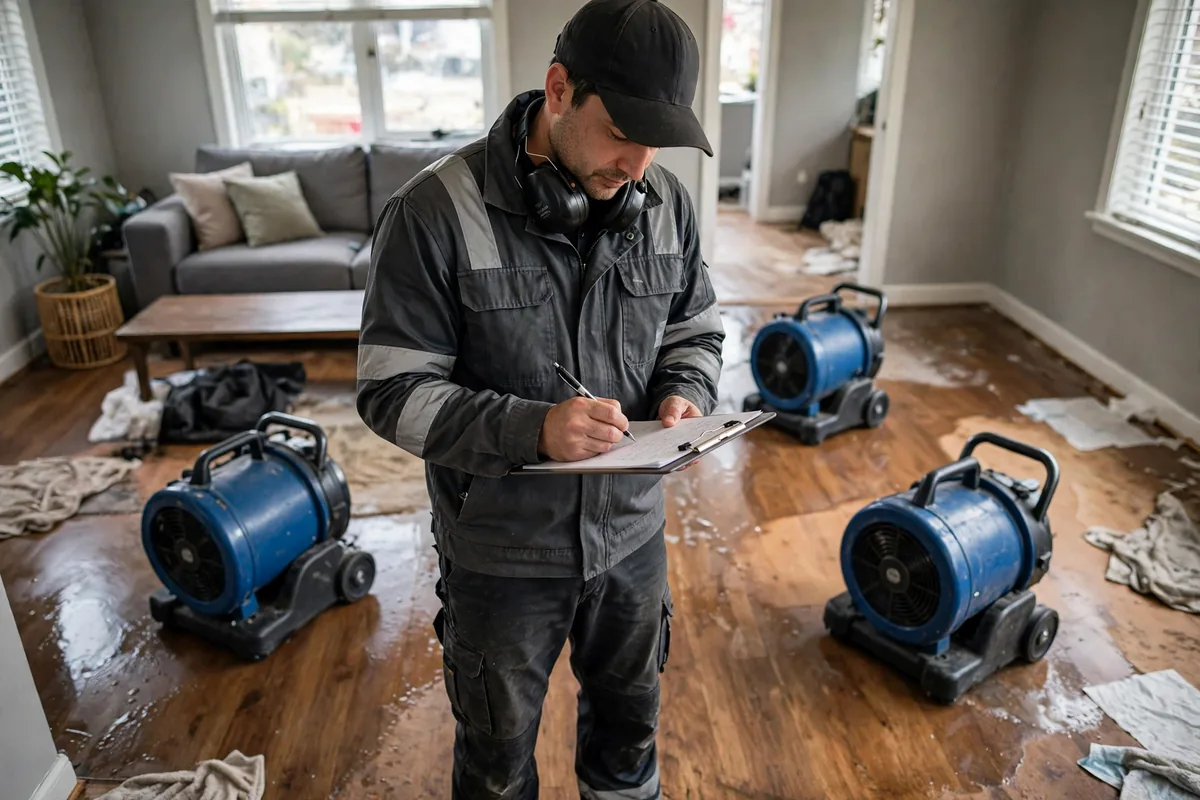 Burst Pipe & Freeze Water Damage Repair American Falls, ID — a technician fitting pipe insulation