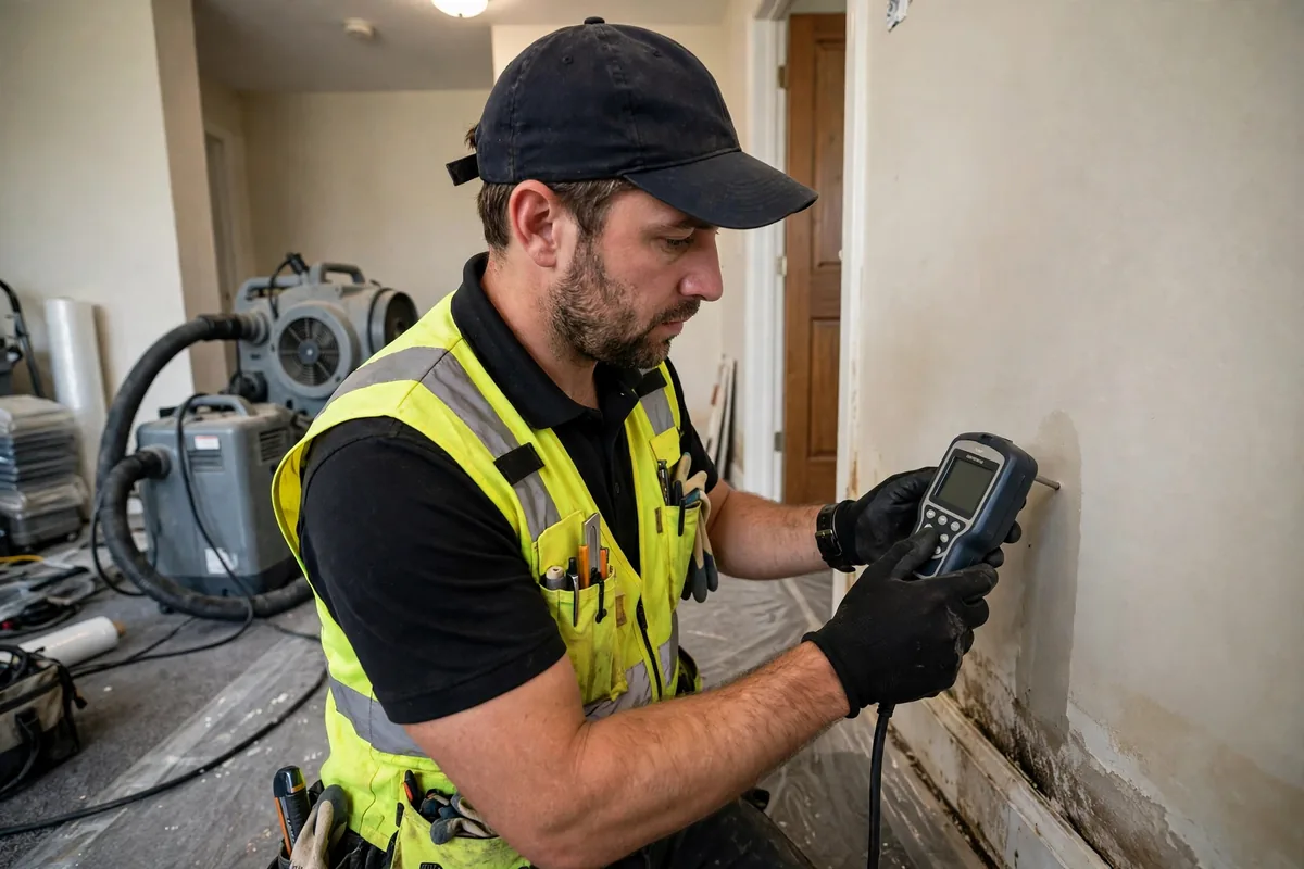 Burst Pipe & Freeze Water Damage Repair Athol, ID — a technician fitting pipe insulation