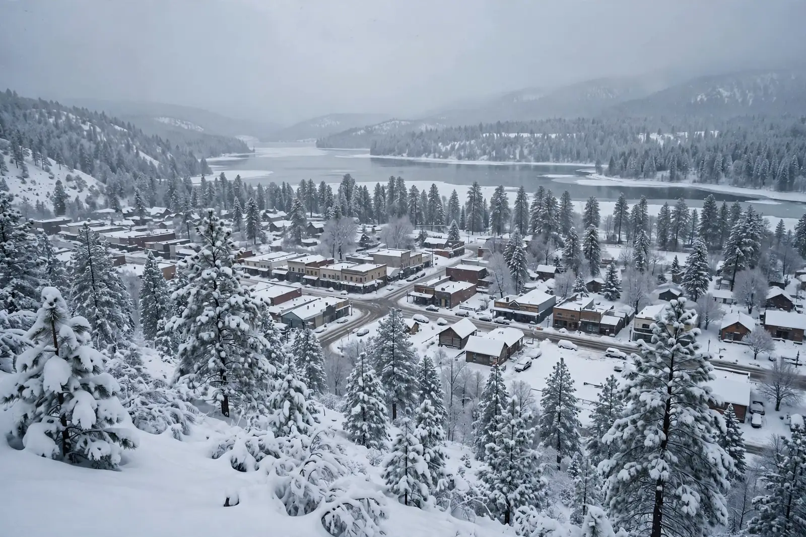 Burst Pipe & Freeze Water Damage Repair Benewah County, ID — an Idaho winter landscape in Benewah County with a service van
