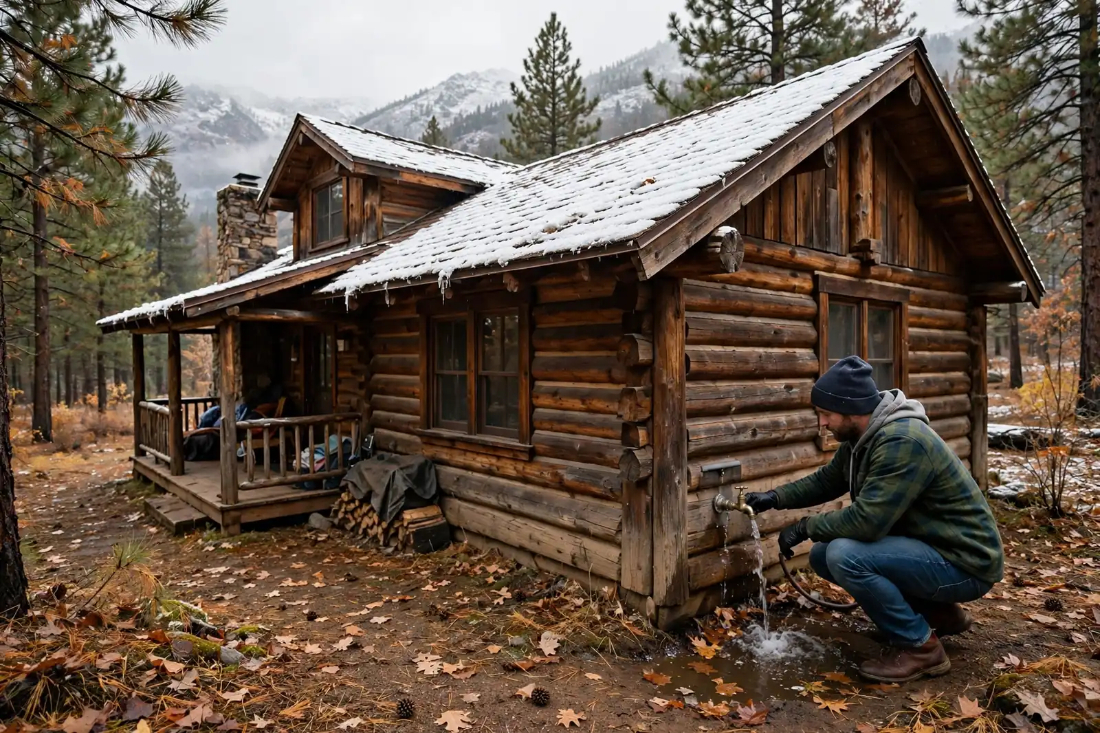 Burst Pipe & Freeze Water Damage Repair Blanchard, ID — a technician repairing a burst pipe in a home