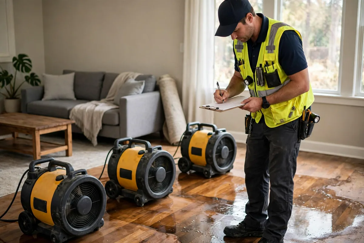 Burst Pipe & Freeze Water Damage Repair Blanchard, ID — a technician fitting pipe insulation