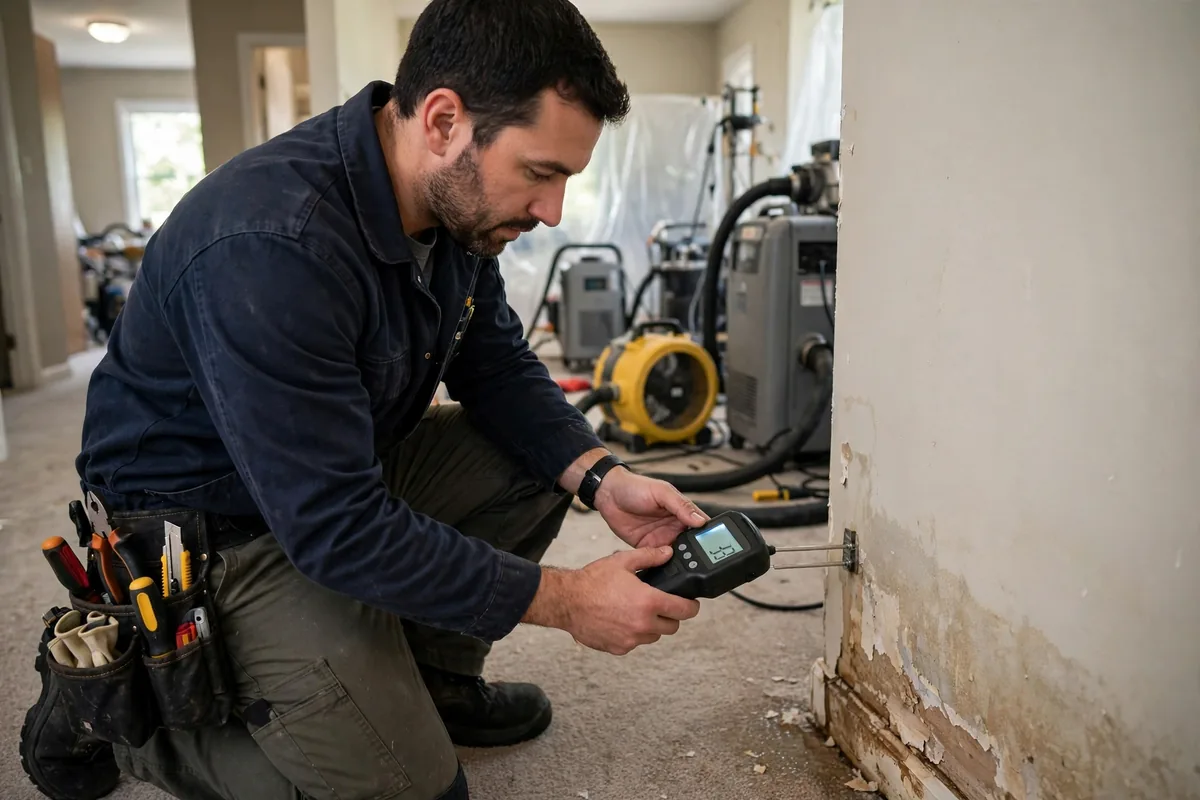 Burst Pipe & Freeze Water Damage Repair Boise, ID — a technician fitting pipe insulation