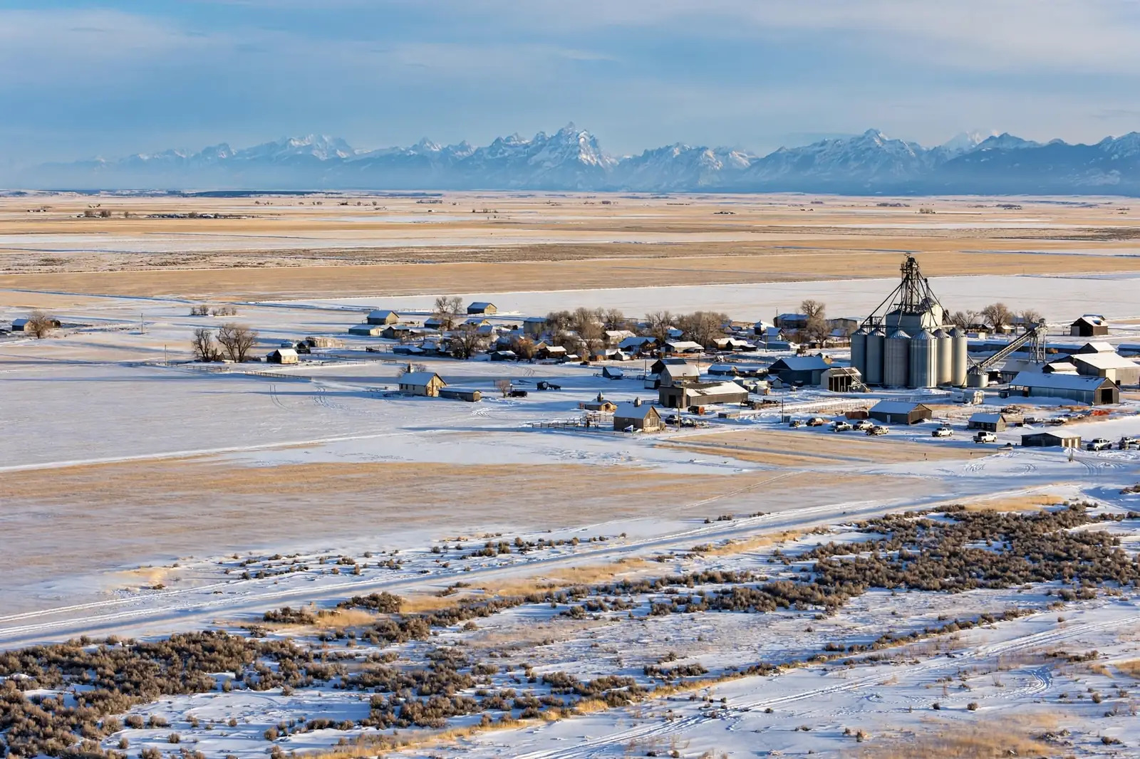 Burst Pipe & Freeze Water Damage Repair Bonneville County, ID — an Idaho winter landscape in Bonneville County with a service van