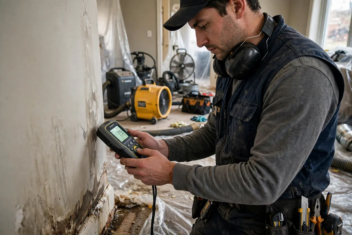 Burst Pipe & Freeze Water Damage Repair Bruneau, ID — a technician fitting pipe insulation