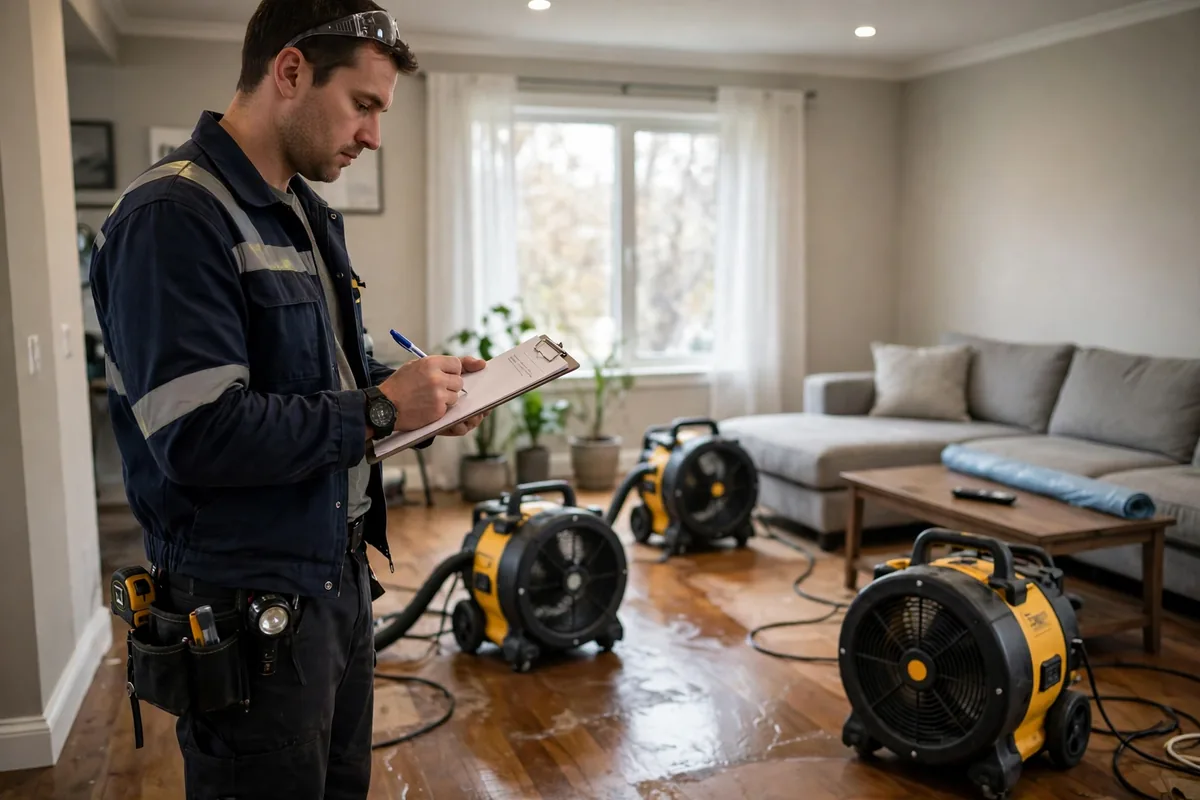 Burst Pipe & Freeze Water Damage Repair Burley, ID — a technician fitting pipe insulation