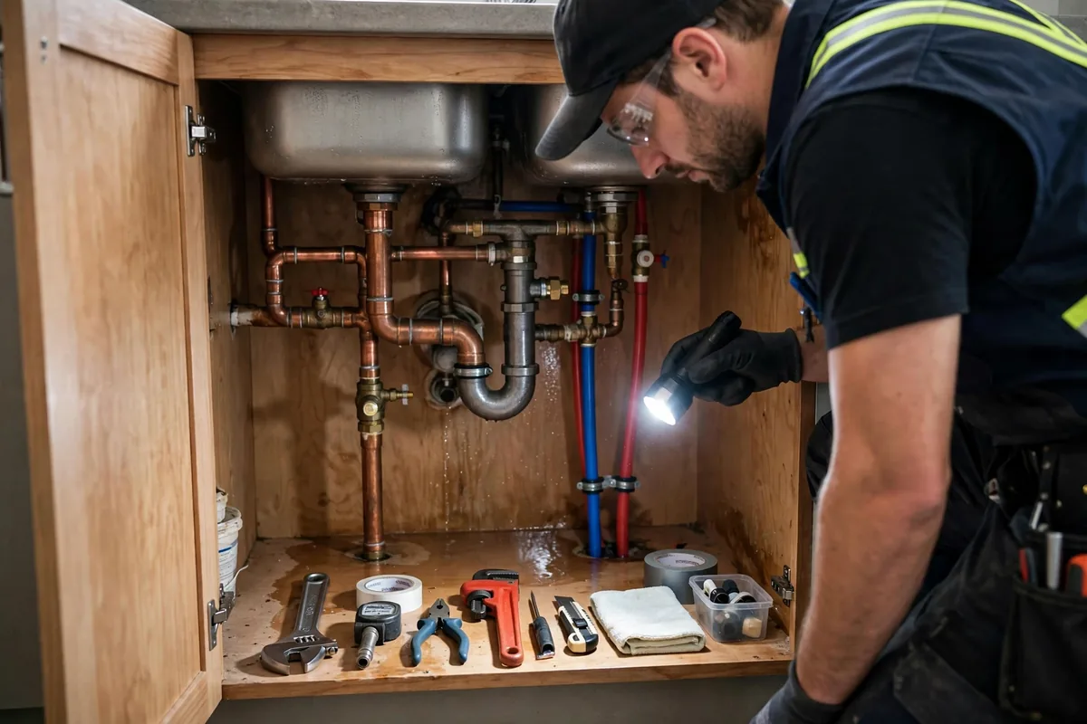 Burst Pipe & Freeze Water Damage Repair Caldwell, ID — a technician fitting pipe insulation