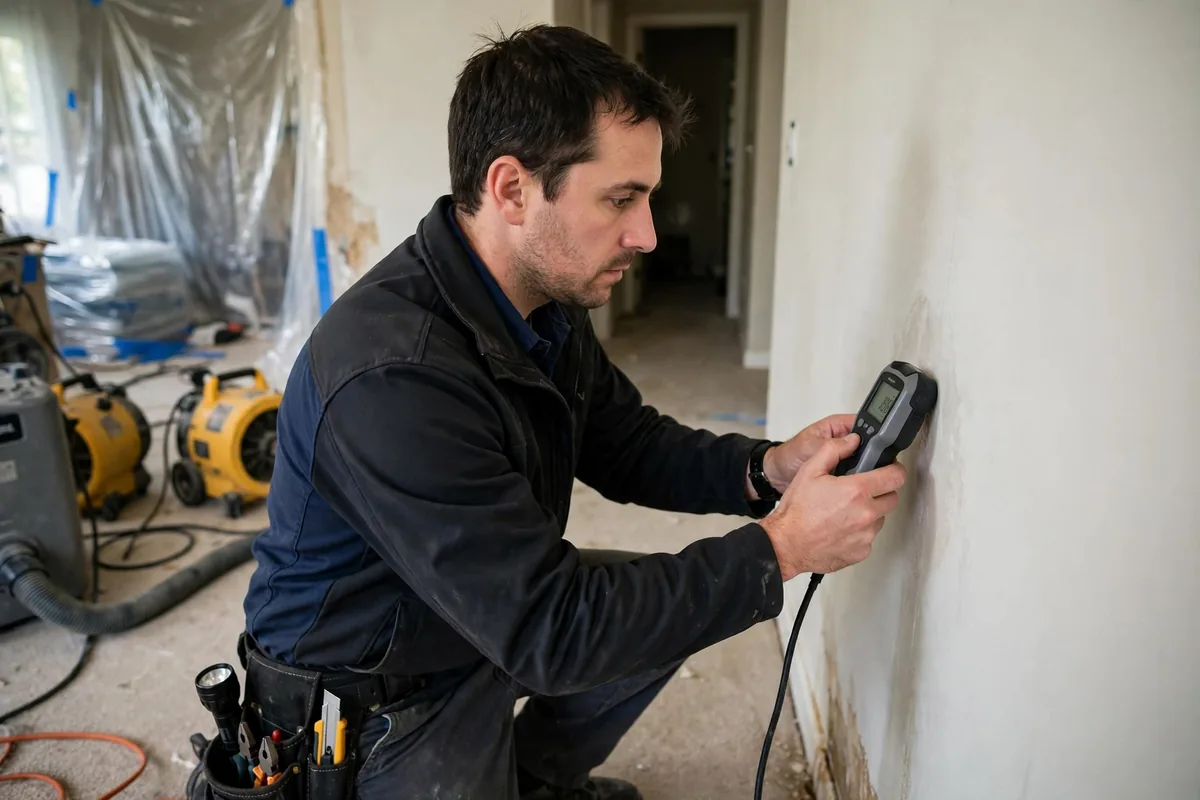 Burst Pipe & Freeze Water Damage Repair Cambridge, ID — a technician fitting pipe insulation