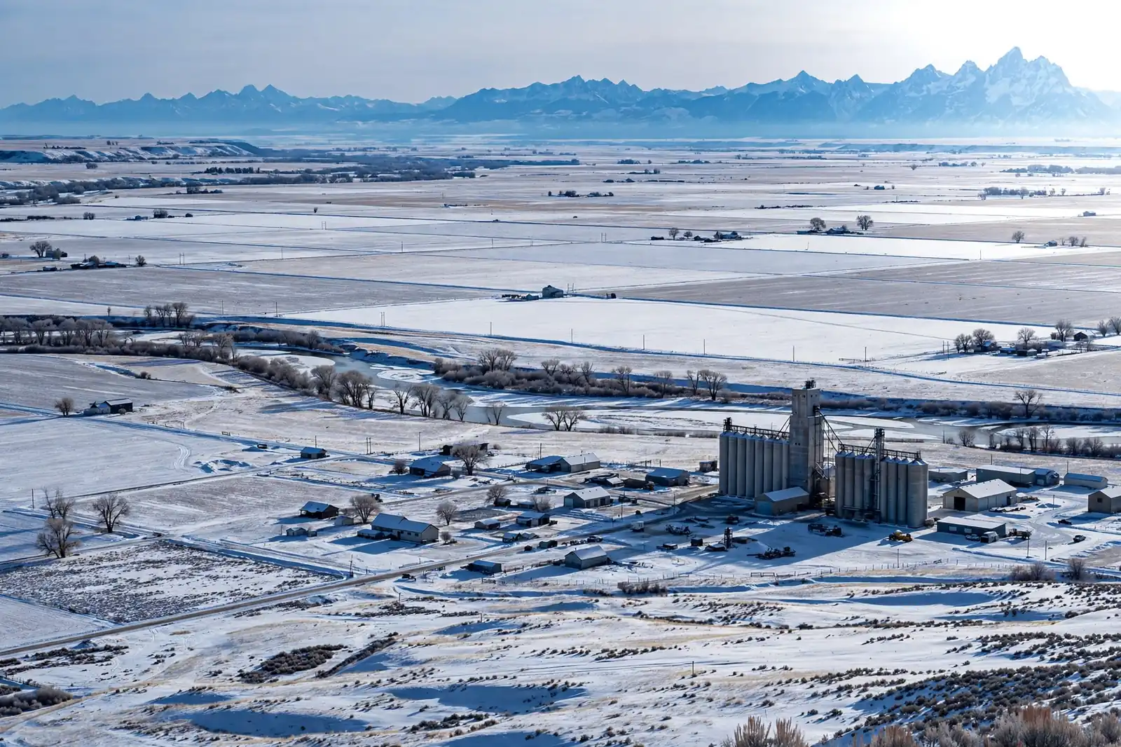 Burst Pipe & Freeze Water Damage Repair Caribou County, ID — an Idaho winter landscape in Caribou County with a service van