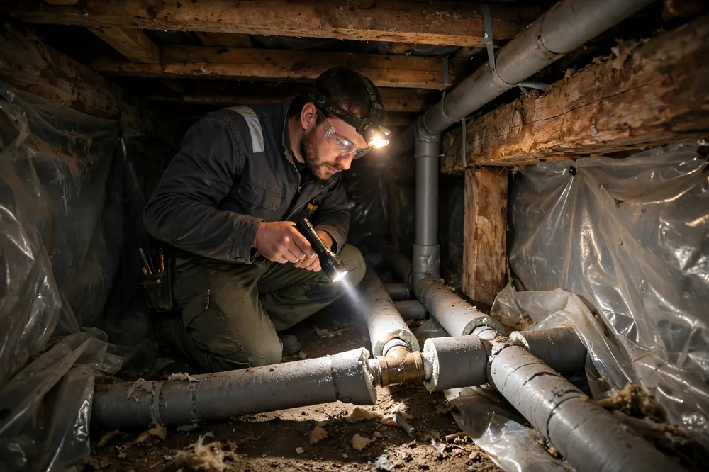 Burst Pipe & Freeze Water Damage Repair Cataldo, ID — thermal imaging used to find a hidden burst pipe