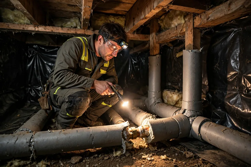 Burst Pipe & Freeze Water Damage Repair Emmett, ID — thermal imaging used to find a hidden burst pipe