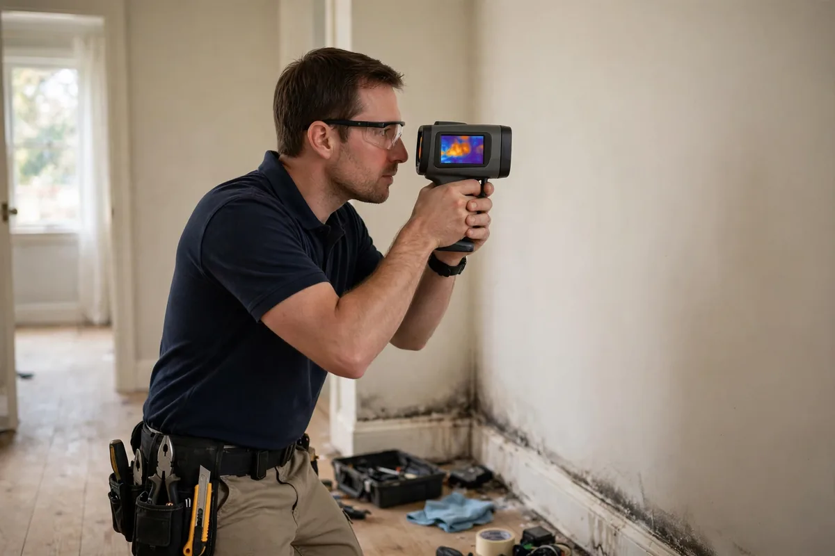 Burst Pipe & Freeze Water Damage Repair Emmett, ID — a technician fitting pipe insulation