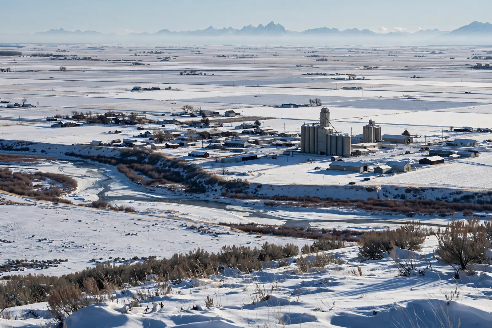 Burst Pipe & Freeze Water Damage Repair Gem County, ID — an Idaho winter landscape in Gem County with a service van