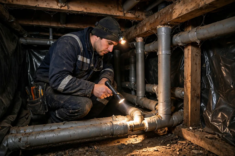 Burst Pipe & Freeze Water Damage Repair Grace, ID — thermal imaging used to find a hidden burst pipe