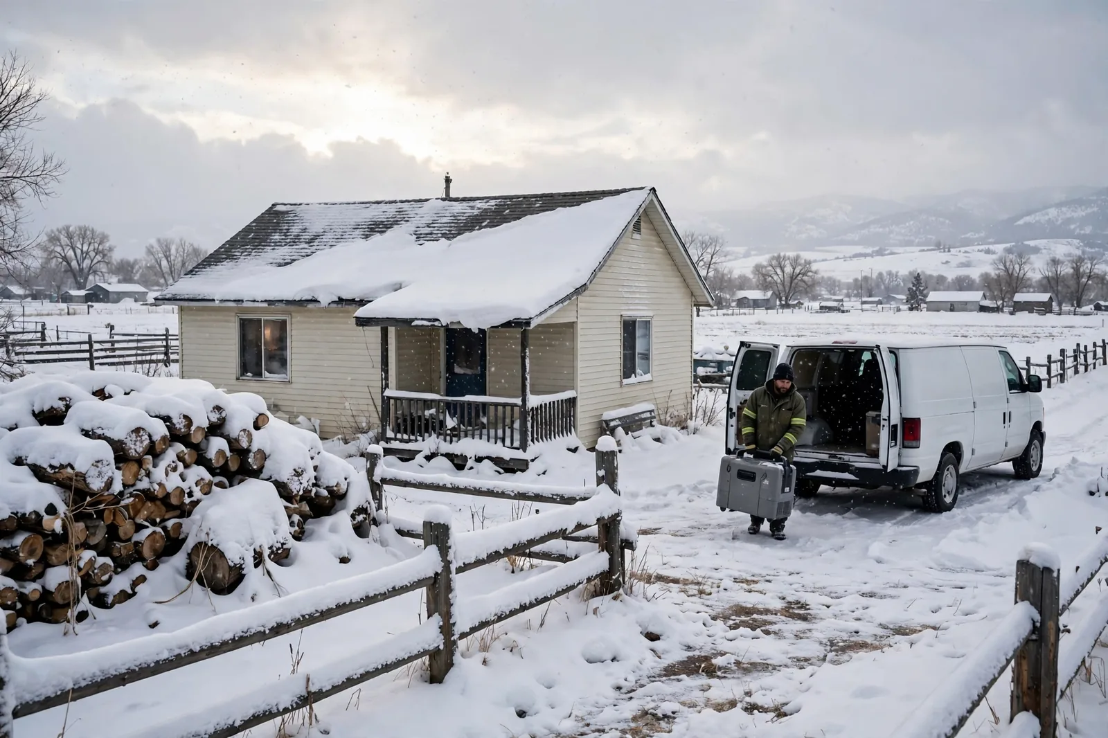 Burst Pipe & Freeze Water Damage Repair Grace, ID — a technician repairing a burst pipe in a home