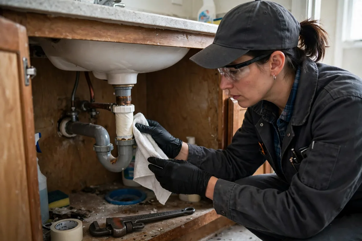 Burst Pipe & Freeze Water Damage Repair Hayden, ID — a technician fitting pipe insulation
