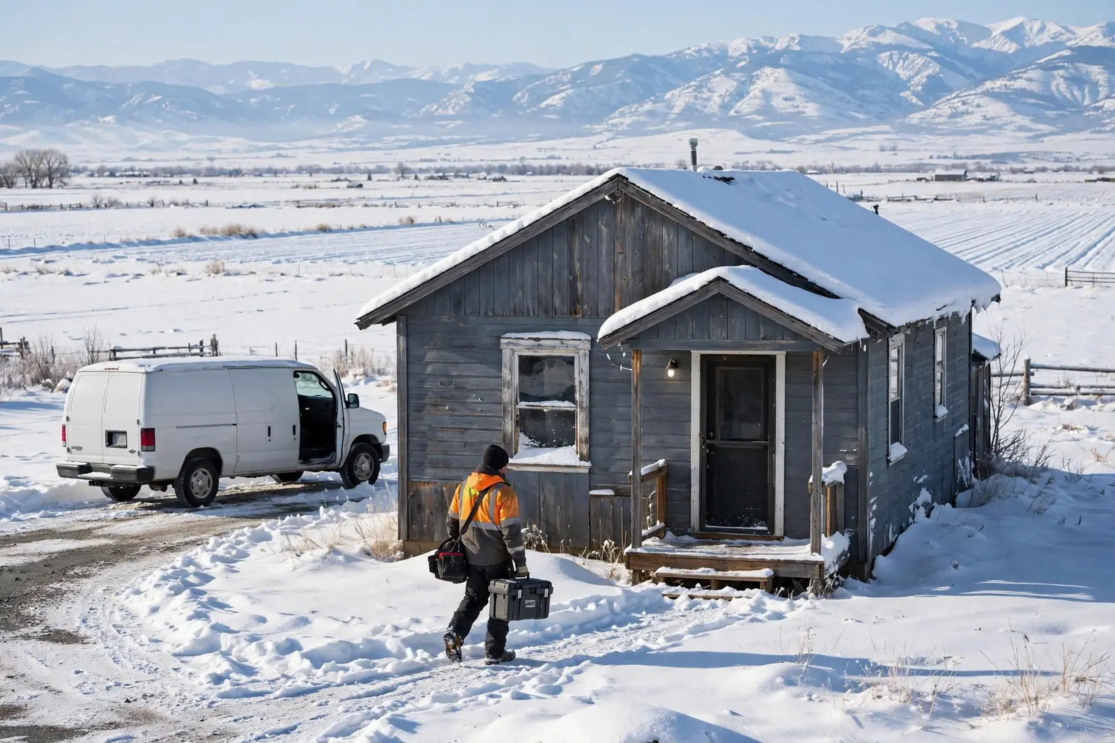 Burst Pipe & Freeze Water Damage Repair Iona, ID — a technician repairing a burst pipe in a home