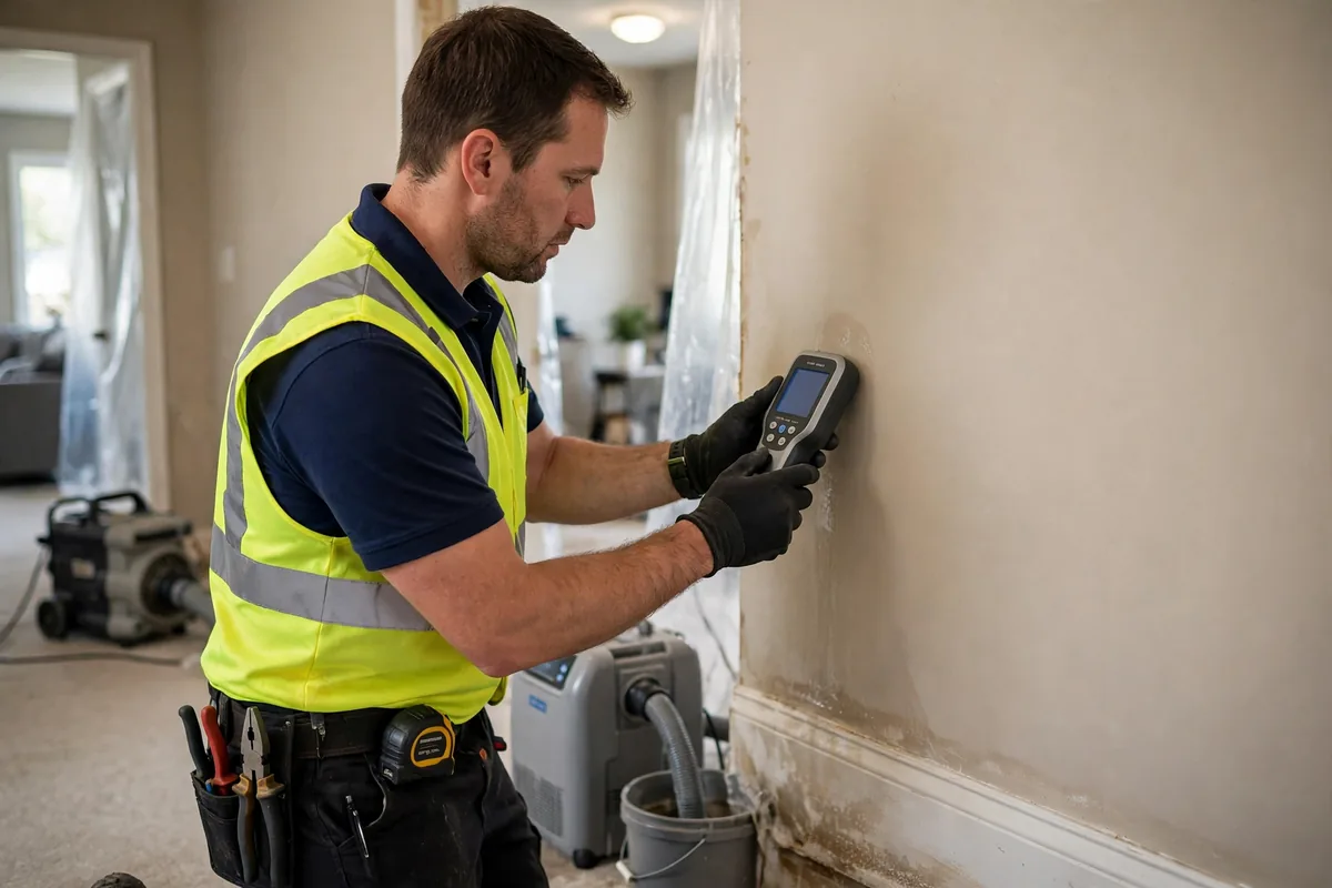 Burst Pipe & Freeze Water Damage Repair Kingston, ID — a technician fitting pipe insulation