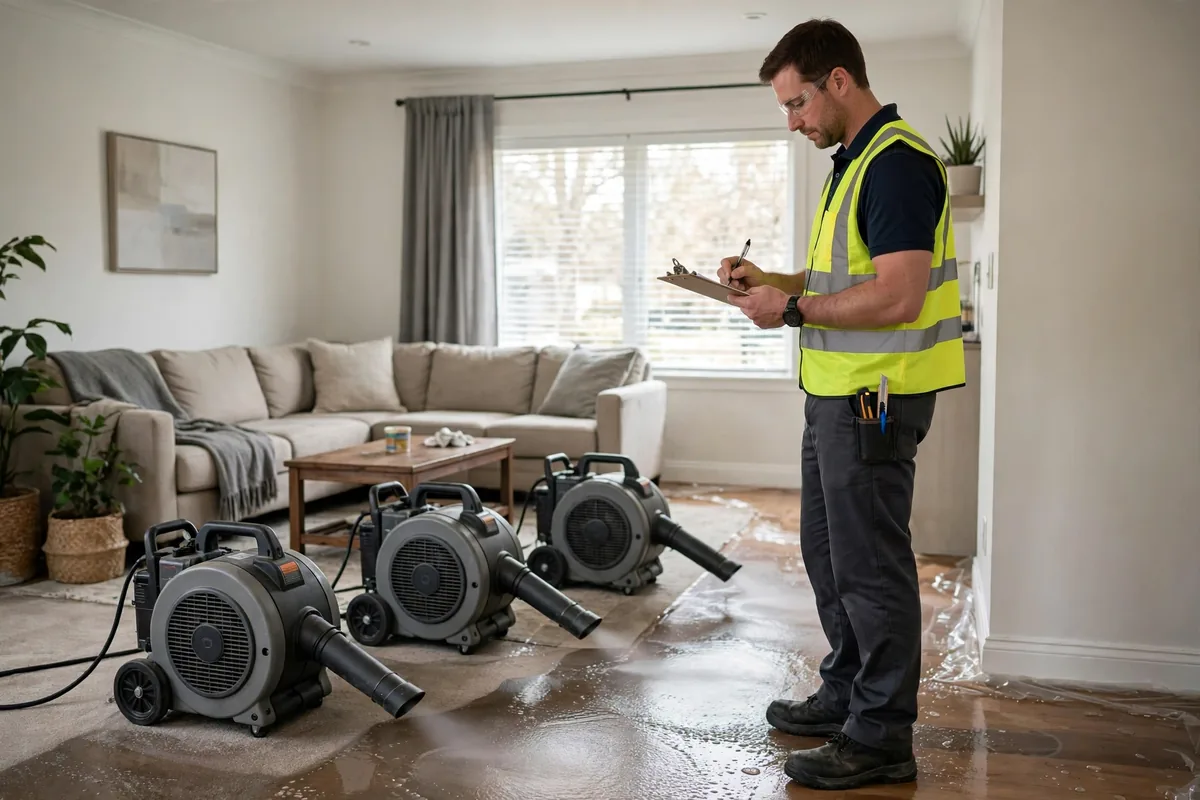 Burst Pipe & Freeze Water Damage Repair Kuna, ID — a technician fitting pipe insulation