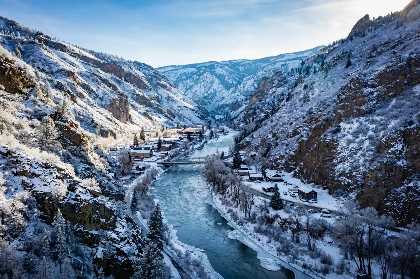 Burst Pipe & Freeze Water Damage Repair Lemhi County, ID — an Idaho winter landscape in Lemhi County with a service van