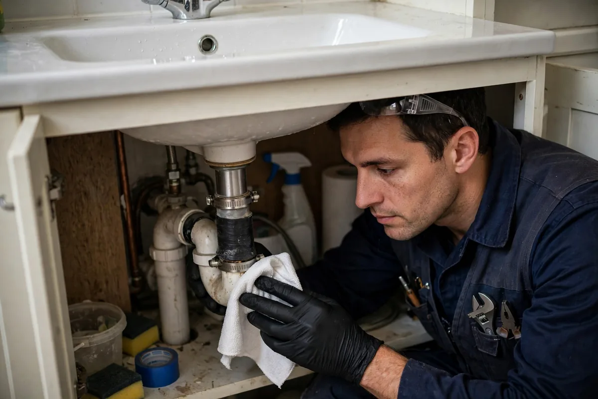 Burst Pipe & Freeze Water Damage Repair Letha, ID — a technician fitting pipe insulation