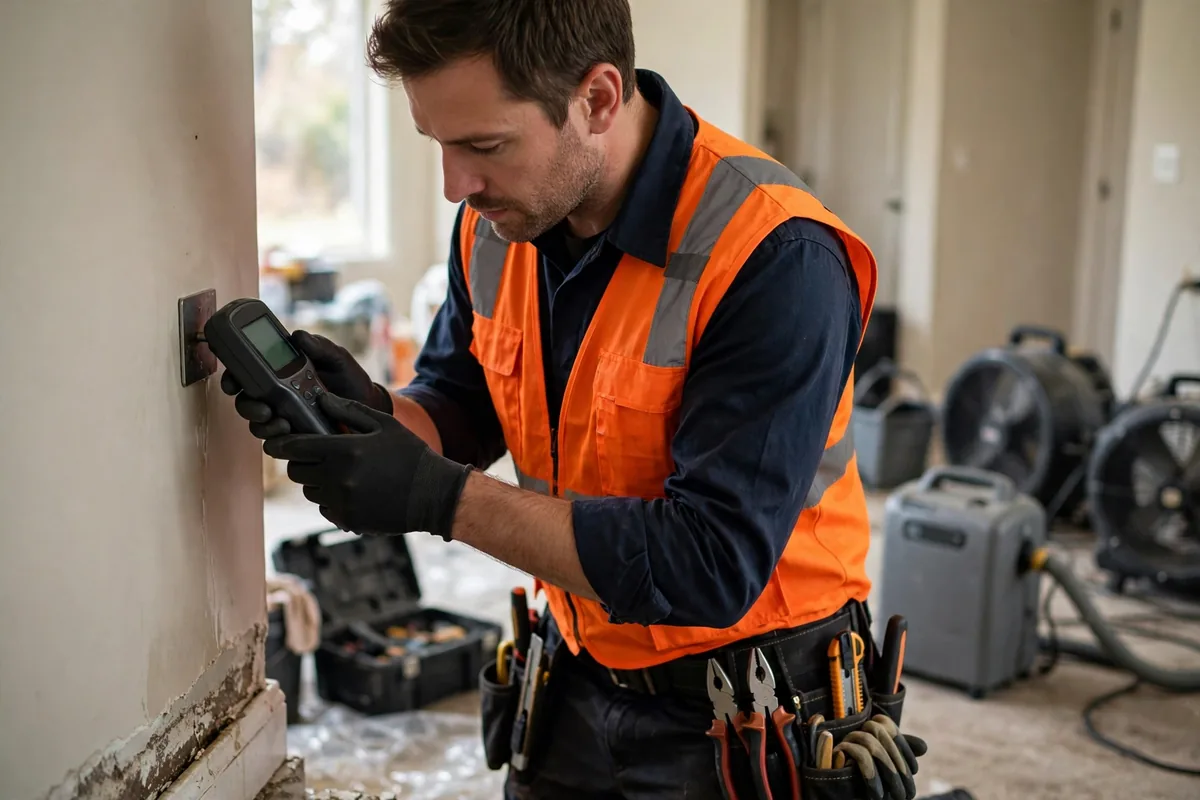 Burst Pipe & Freeze Water Damage Repair Lewisville, ID — a technician fitting pipe insulation