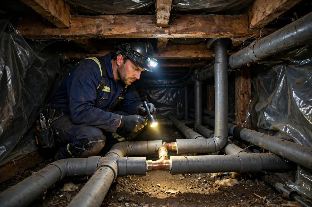 Burst Pipe & Freeze Water Damage Repair Macks Inn, ID — thermal imaging used to find a hidden burst pipe