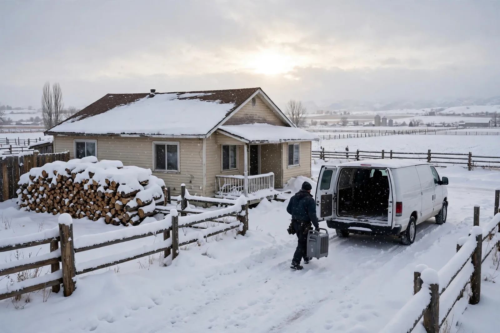 Burst Pipe & Freeze Water Damage Repair Malad City, ID — a technician repairing a burst pipe in a home