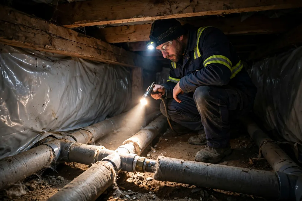Burst Pipe & Freeze Water Damage Repair Marsing, ID — thermal imaging used to find a hidden burst pipe