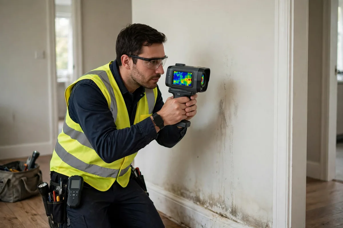 Burst Pipe & Freeze Water Damage Repair Medimont, ID — a technician fitting pipe insulation