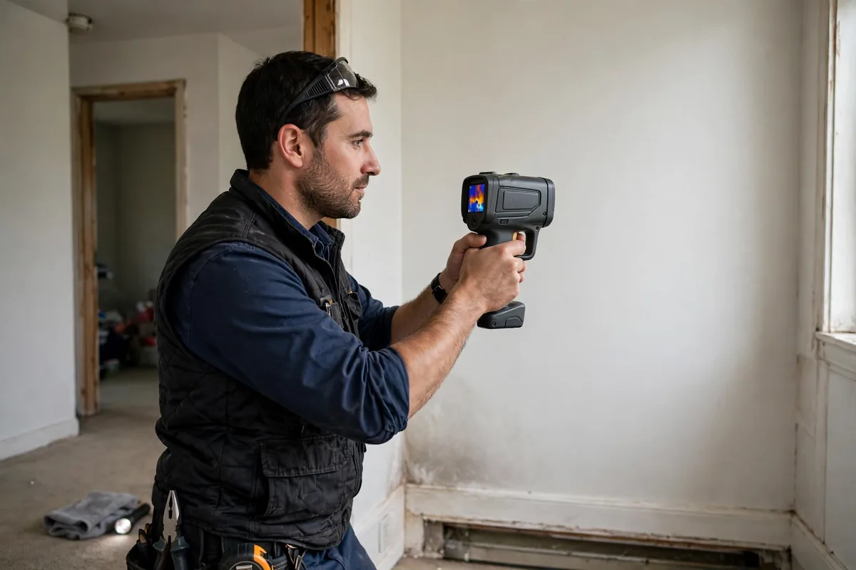 Burst Pipe & Freeze Water Damage Repair Moreland, ID — a technician fitting pipe insulation