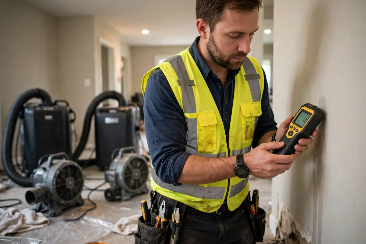 Burst Pipe & Freeze Water Damage Repair Mountain Home, ID — a technician fitting pipe insulation