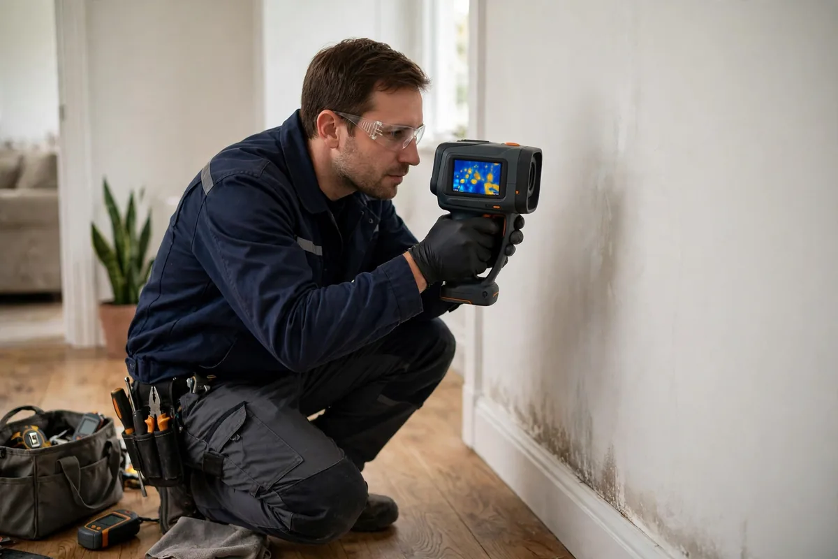 Burst Pipe & Freeze Water Damage Repair Murphy, ID — a technician fitting pipe insulation