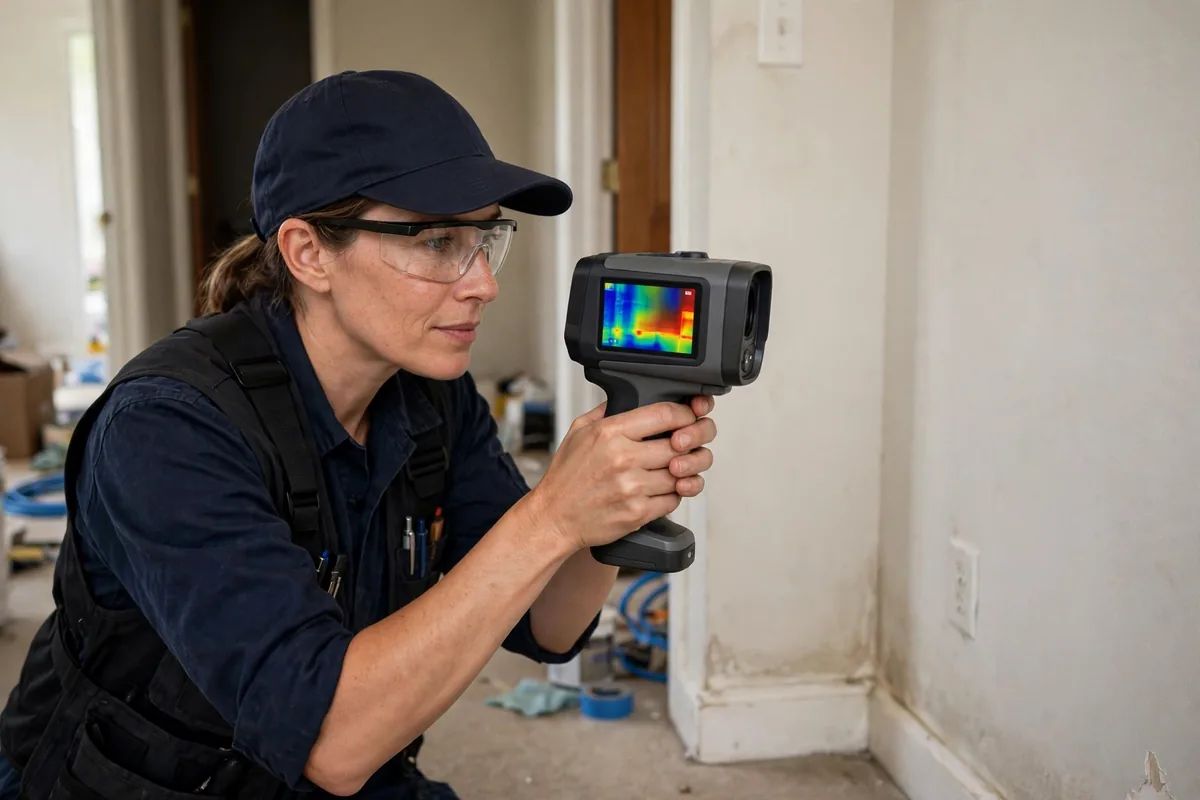 Burst Pipe & Freeze Water Damage Repair Nampa, ID — a technician fitting pipe insulation