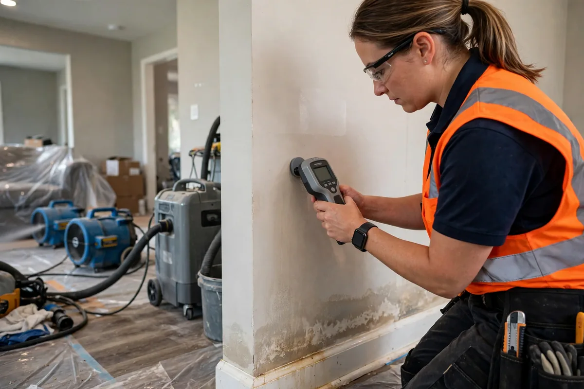 Burst Pipe & Freeze Water Damage Repair Notus, ID — a technician fitting pipe insulation