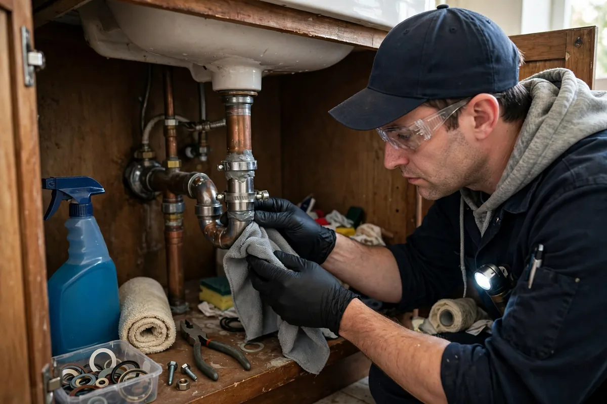 Burst Pipe & Freeze Water Damage Repair Payette, ID — a technician fitting pipe insulation