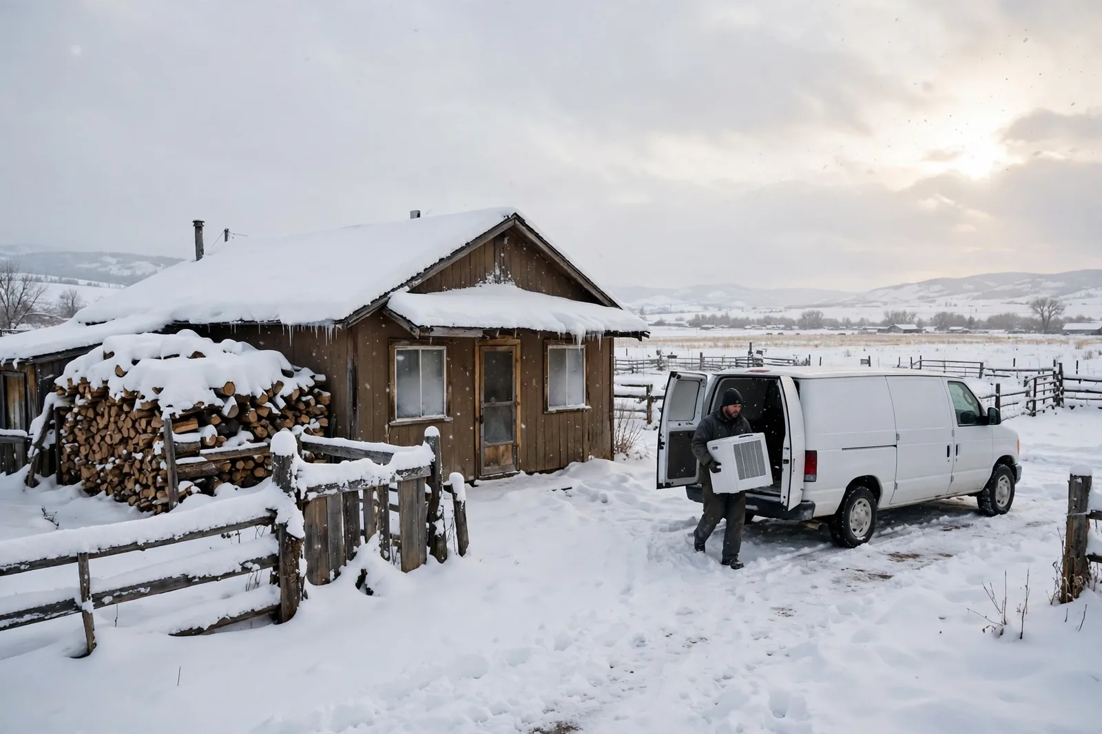 Burst Pipe & Freeze Water Damage Repair Pingree, ID — a technician repairing a burst pipe in a home