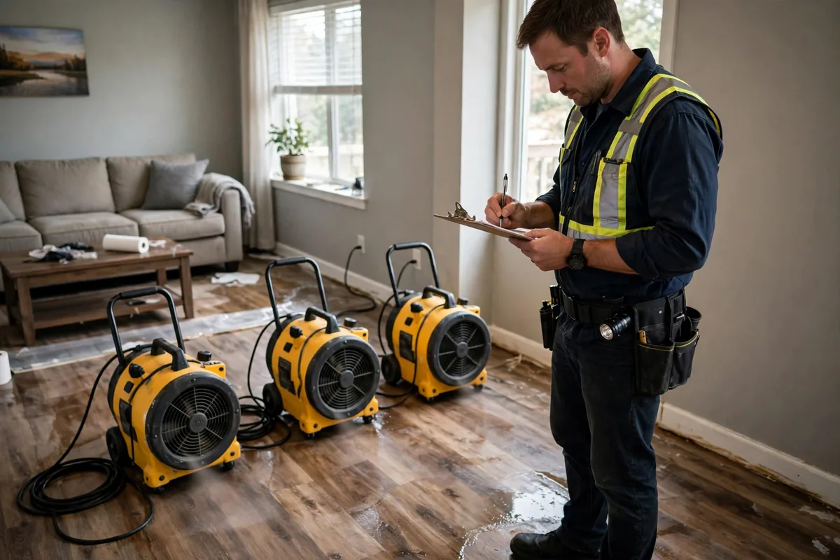 Burst Pipe & Freeze Water Damage Repair Pingree, ID — a technician fitting pipe insulation