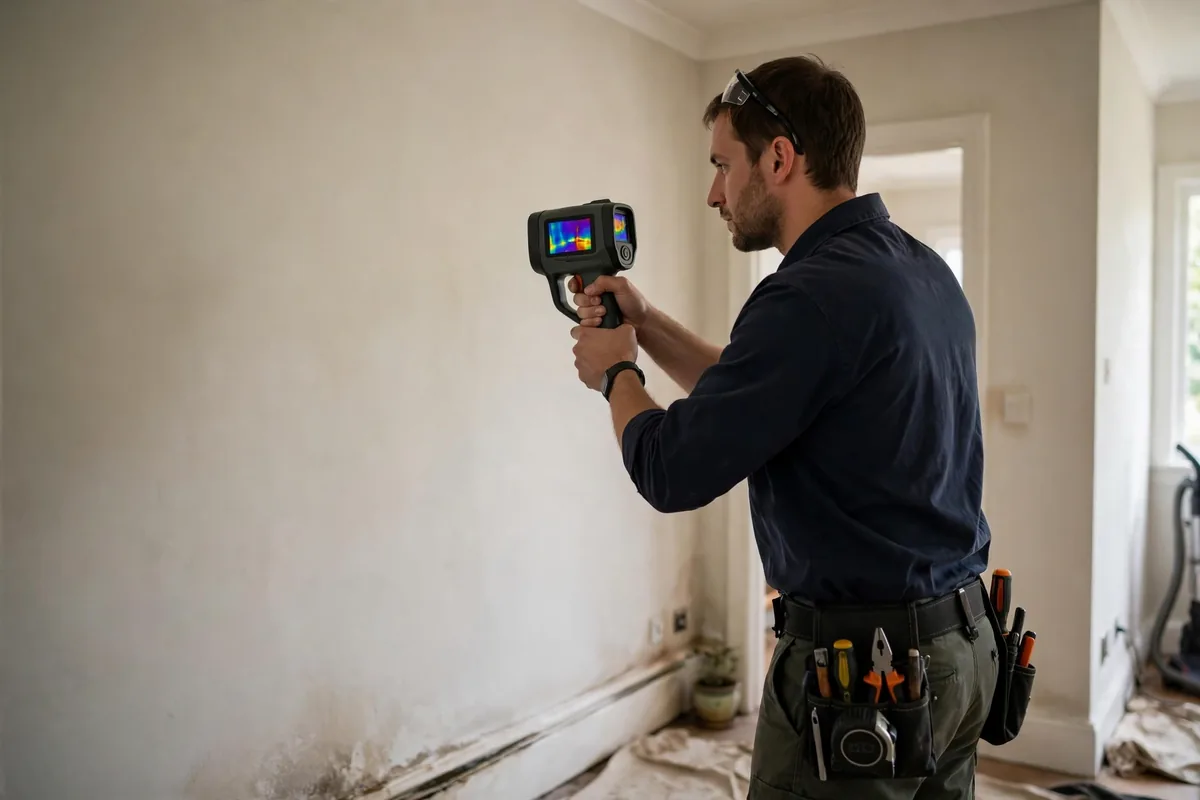 Burst Pipe & Freeze Water Damage Repair Placerville, ID — a technician fitting pipe insulation