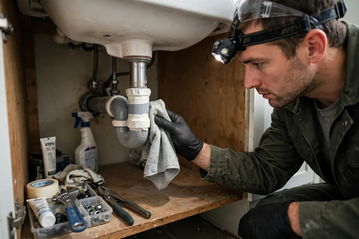 Burst Pipe & Freeze Water Damage Repair Plummer, ID — a technician fitting pipe insulation