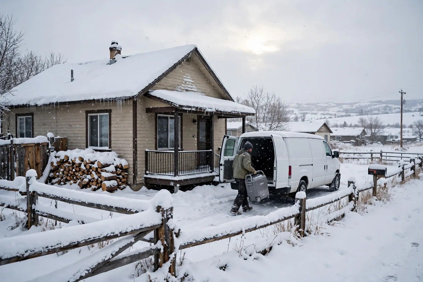 Burst Pipe & Freeze Water Damage Repair Ririe, ID — a technician repairing a burst pipe in a home