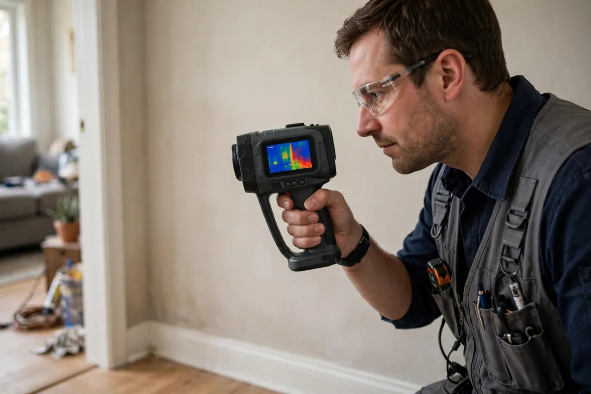 Burst Pipe & Freeze Water Damage Repair Ririe, ID — a technician fitting pipe insulation