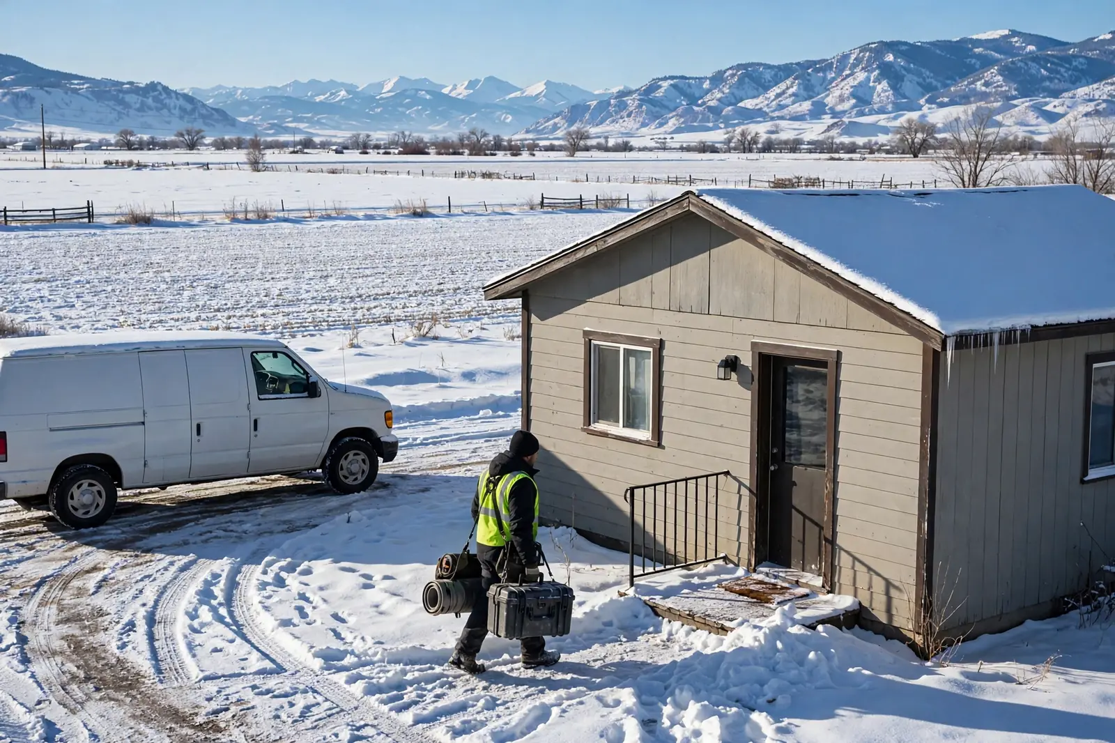 Burst Pipe & Freeze Water Damage Repair Rockland, ID — a technician repairing a burst pipe in a home