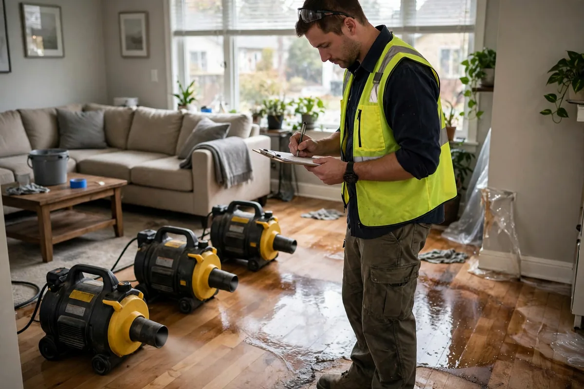 Burst Pipe & Freeze Water Damage Repair Springfield, ID — a technician fitting pipe insulation