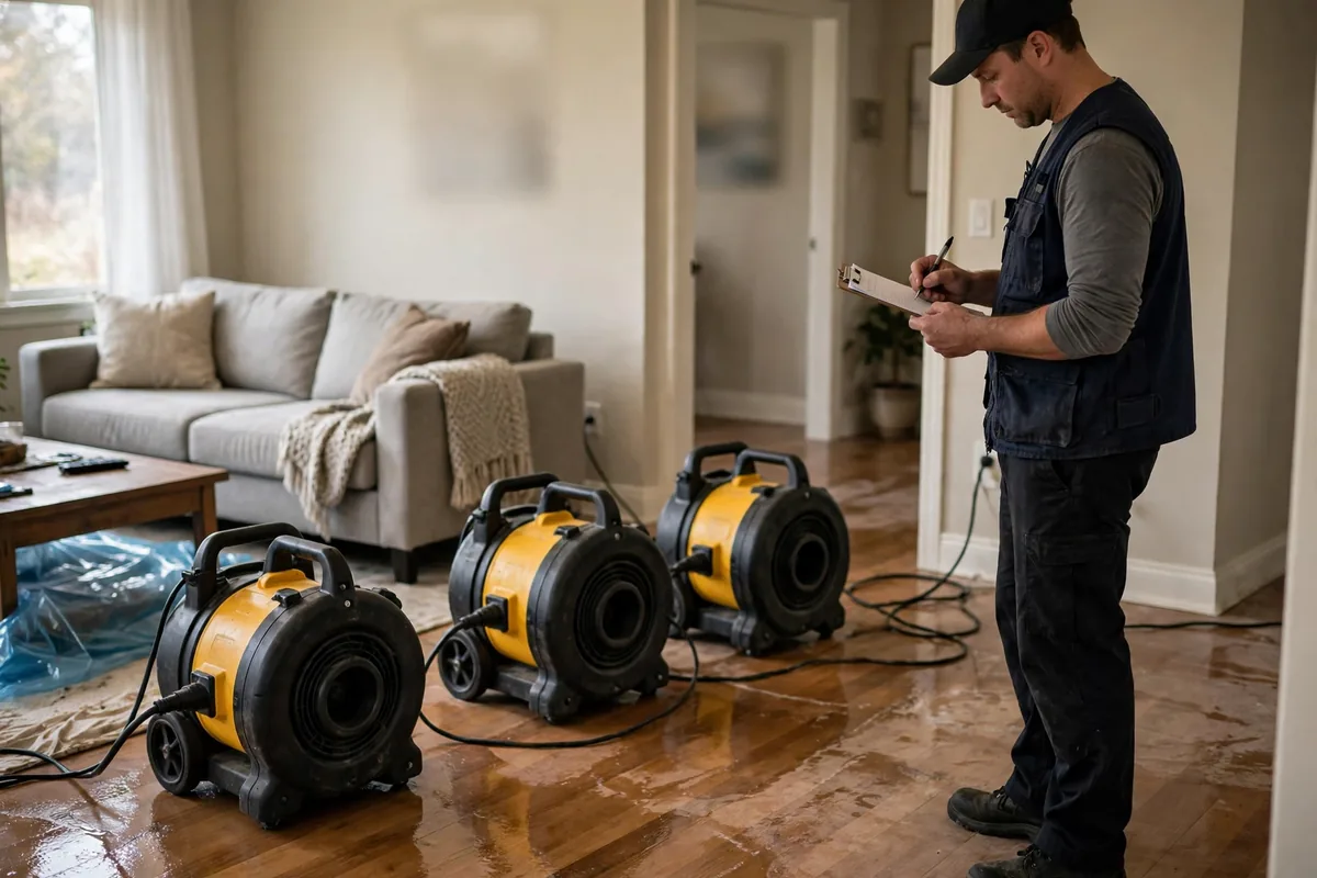 Burst Pipe & Freeze Water Damage Repair Sugar City, ID — a technician fitting pipe insulation