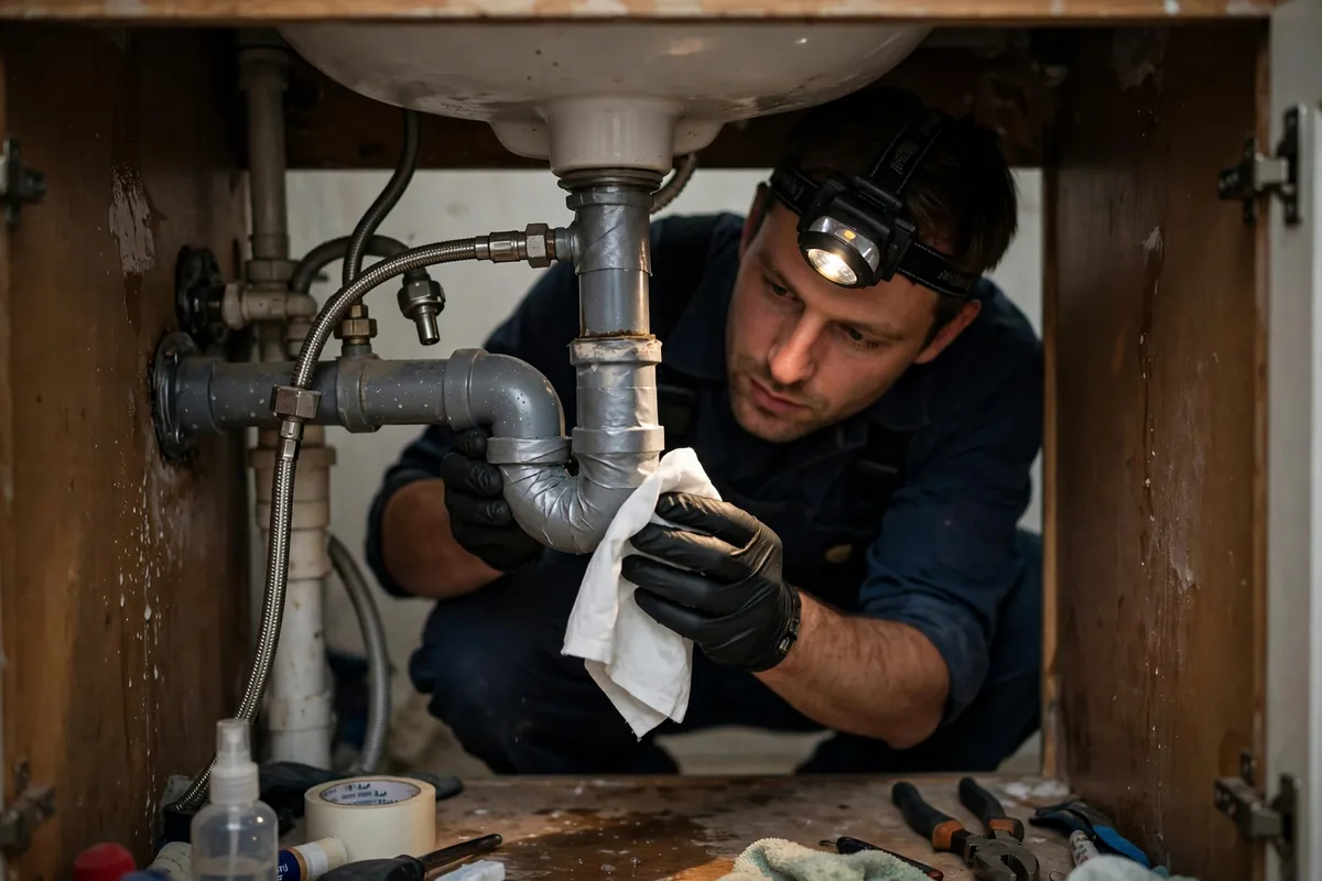 Burst Pipe & Freeze Water Damage Repair Ucon, ID — a technician fitting pipe insulation
