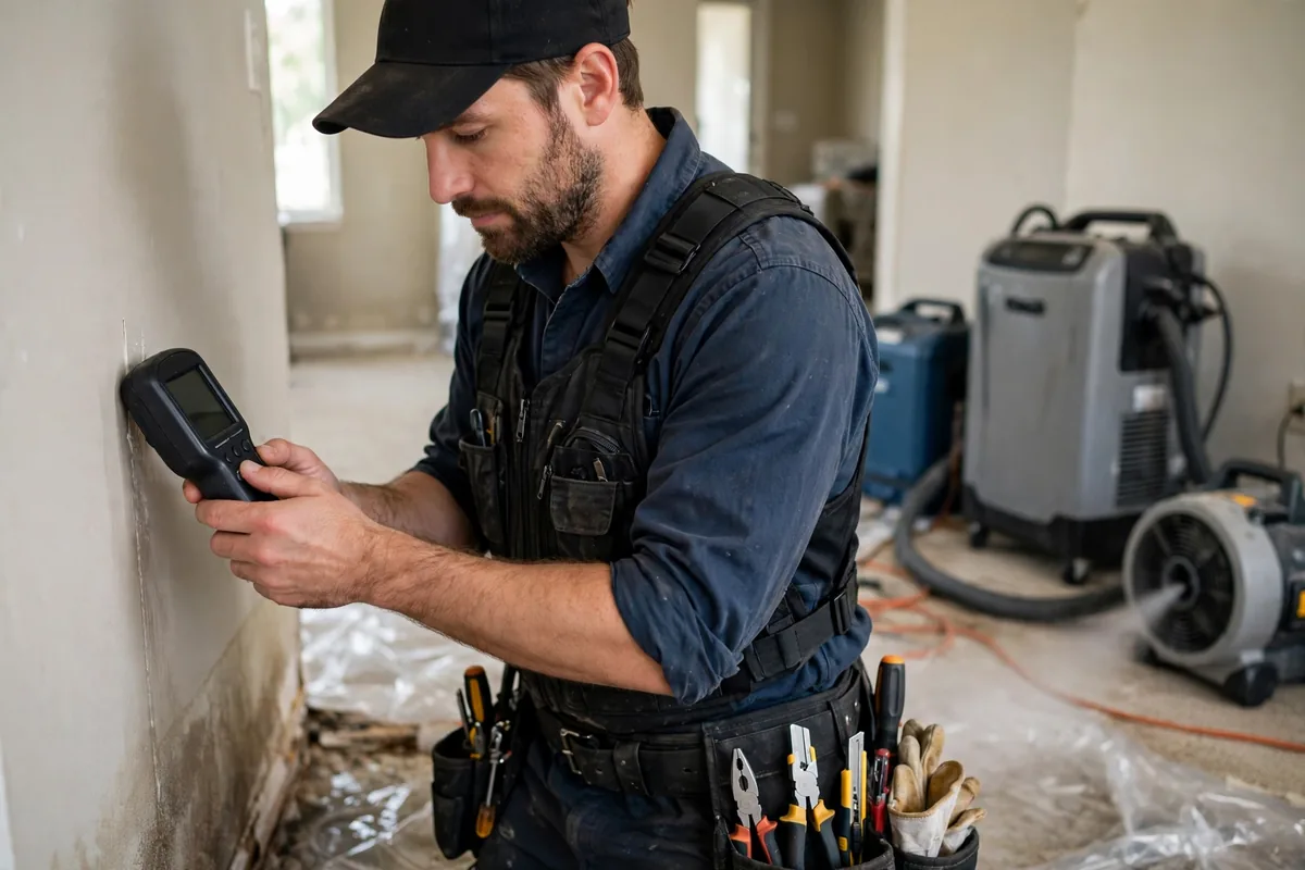 Burst Pipe & Freeze Water Damage Repair Weiser, ID — a technician fitting pipe insulation