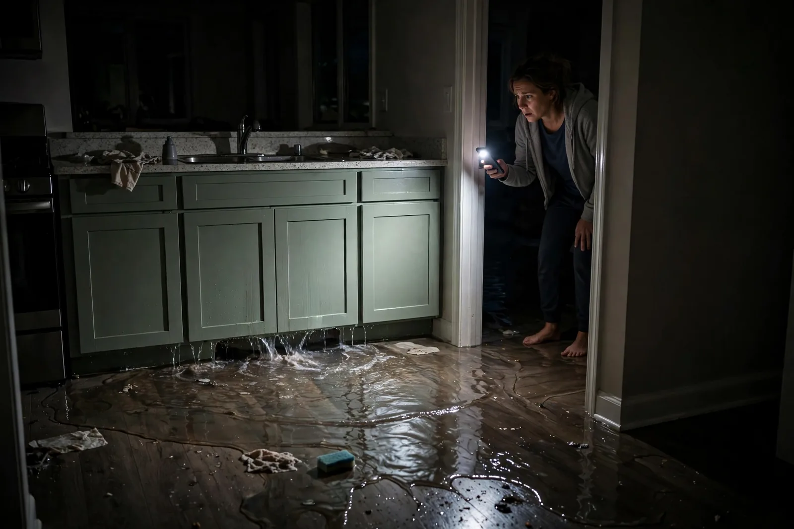 Emergency Burst Pipe & Freeze Water Damage Repair Bancroft, ID — first-hour response to a burst pipe, shutoff valve being closed